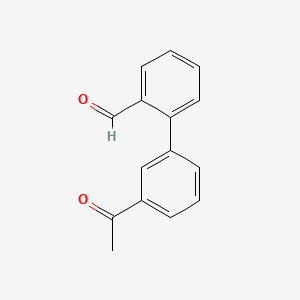 molecular formula C15H12O2 B2734458 3'-Acetyl-biphenyl-2-carbaldehyde CAS No. 400745-14-4