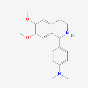 molecular formula C19H24N2O2 B2734460 N-[4-(6,7-dimethoxy-1,2,3,4-tetrahydroisoquinolin-1-yl)phenyl]-N,N-dimethylamine CAS No. 361368-37-8