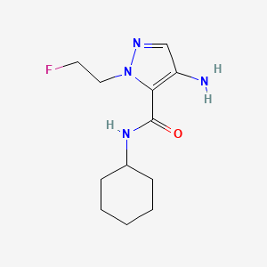 molecular formula C12H19FN4O B2734465 4-Amino-N-cyclohexyl-1-(2-fluoroethyl)-1H-pyrazole-5-carboxamide CAS No. 2101196-84-1