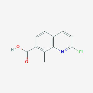 molecular formula C11H8ClNO2 B2734467 2-Chloro-8-methylquinoline-7-carboxylic acid CAS No. 1820665-85-7