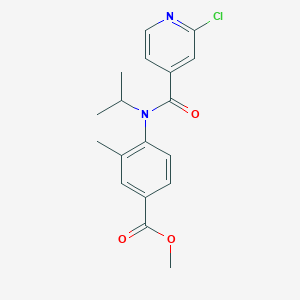 molecular formula C18H19ClN2O3 B2734468 methyl 3-methyl-4-[N-(propan-2-yl)2-chloropyridine-4-amido]benzoate CAS No. 1333872-05-1