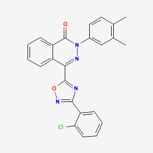 molecular formula C24H17ClN4O2 B2734476 4-[3-(2-氯苯基)-1,2,4-噁唑-5-基]-2-(3,4-二甲基苯基)菲啶-1(2H)-酮 CAS No. 478045-66-8