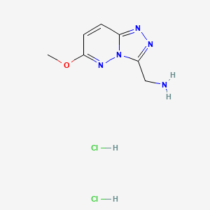 molecular formula C7H11Cl2N5O B2734480 (6-Methoxy-[1,2,4]triazolo[4,3-b]pyridazin-3-yl)methanamine dihydrochloride CAS No. 2309750-82-9
