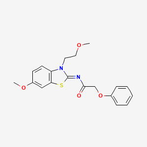 molecular formula C19H20N2O4S B2734484 (Z)-N-(6-甲氧基-3-(2-甲氧基乙基)苯并[3]噻唑-2(3H)-基亚甲基)-2-苯氧基乙酰胺 CAS No. 865161-76-8