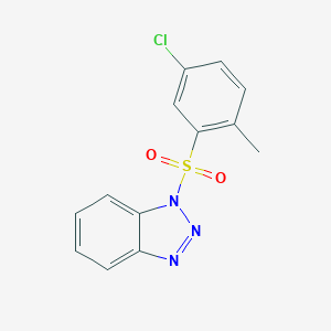 molecular formula C13H10ClN3O2S B273449 1-[(5-chloro-2-methylphenyl)sulfonyl]-1H-1,2,3-benzotriazole 