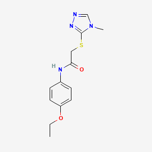 molecular formula C13H16N4O2S B2734495 N-(4-ethoxyphenyl)-2-[(4-methyl-4H-1,2,4-triazol-3-yl)sulfanyl]acetamide CAS No. 329699-04-9