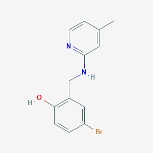 molecular formula C13H13BrN2O B2734496 4-Bromo-2-{[(4-methylpyridin-2-yl)amino]methyl}phenol CAS No. 303091-51-2