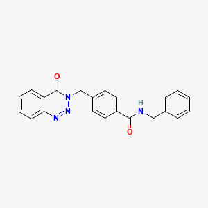 molecular formula C22H18N4O2 B2734497 N-benzyl-4-((4-oxobenzo[d][1,2,3]triazin-3(4H)-yl)methyl)benzamide CAS No. 440330-40-5