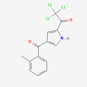 molecular formula C14H10Cl3NO2 B2734500 2,2,2-三氯-1-[4-(2-甲基苯甲酰)-1H-吡咯-2-基]-1-乙酮 CAS No. 338403-92-2