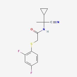 molecular formula C14H14F2N2OS B2734501 N-(1-cyano-1-cyclopropylethyl)-2-[(2,4-difluorophenyl)sulfanyl]acetamide CAS No. 1252334-49-8