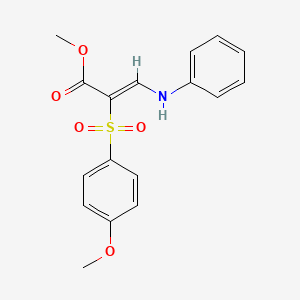 molecular formula C17H17NO5S B2734502 methyl (2Z)-3-anilino-2-[(4-methoxyphenyl)sulfonyl]acrylate CAS No. 1327180-91-5