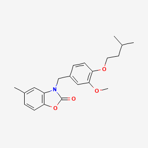 3-(4-(isopentyloxy)-3-methoxybenzyl)-5-methylbenzo[d]oxazol-2(3H)-one