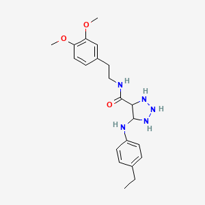 molecular formula C21H25N5O3 B2734518 N-[2-(3,4-dimethoxyphenyl)ethyl]-5-[(4-ethylphenyl)amino]-1H-1,2,3-triazole-4-carboxamide CAS No. 2320726-37-0