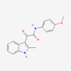 molecular formula C18H16N2O3 B2734528 N-(4-methoxyphenyl)-2-(2-methyl-1H-indol-3-yl)-2-oxoacetamide CAS No. 852369-24-5