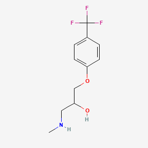molecular formula C11H14F3NO2 B2734529 {2-Hydroxy-3-[4-(trifluoromethyl)phenoxy]propyl}(methyl)amine CAS No. 1152538-73-2
