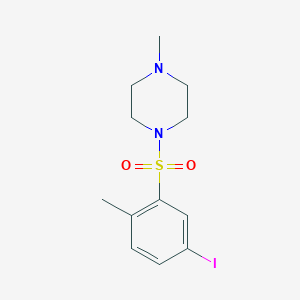 molecular formula C12H17IN2O2S B273453 1-[(5-Iodo-2-methylphenyl)sulfonyl]-4-methylpiperazine 