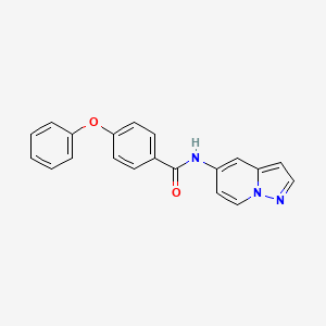 molecular formula C20H15N3O2 B2734537 4-phenoxy-N-(pyrazolo[1,5-a]pyridin-5-yl)benzamide CAS No. 2034486-42-3