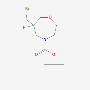 Tert-butyl 6-(bromomethyl)-6-fluoro-1,4-oxazepane-4-carboxylate