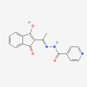 N'-[1-(1,3-dioxo-2,3-dihydro-1H-inden-2-ylidene)ethyl]pyridine-4-carbohydrazide