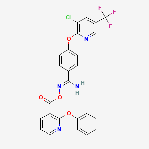 (Z)-[amino(4-{[3-chloro-5-(trifluoromethyl)pyridin-2-yl]oxy}phenyl)methylidene]amino 2-phenoxypyridine-3-carboxylate