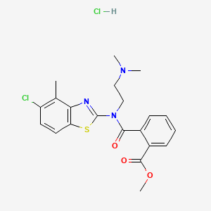 Methyl 2-((5-chloro-4-methylbenzo[d]thiazol-2-yl)(2-(dimethylamino)ethyl)carbamoyl)benzoate hydrochloride