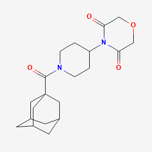 molecular formula C20H28N2O4 B2734571 4-(1-((3r,5r,7r)-Adamantane-1-carbonyl)piperidin-4-yl)morpholine-3,5-dione CAS No. 2034423-62-4