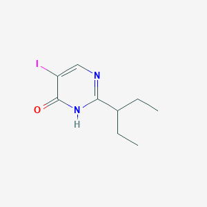 molecular formula C9H13IN2O B2734574 5-碘-2-(戊-3-基)嘧啶-4(3H)-酮 CAS No. 1538809-19-6