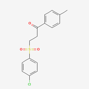 molecular formula C16H15ClO3S B2734580 3-[(4-Chlorophenyl)sulfonyl]-1-(4-methylphenyl)-1-propanone CAS No. 87015-42-7