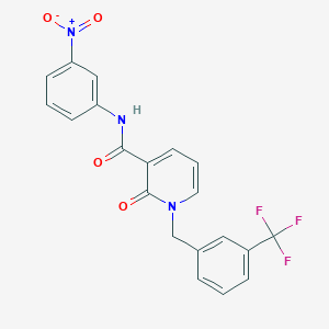 molecular formula C20H14F3N3O4 B2734581 N-(3-nitrophenyl)-2-oxo-1-(3-(trifluoromethyl)benzyl)-1,2-dihydropyridine-3-carboxamide CAS No. 941910-02-7