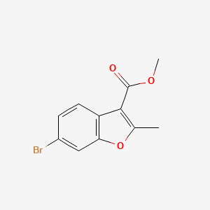 molecular formula C11H9BrO3 B2734589 Methyl 6-bromo-2-methyl-benzofuran-3-carboxylate CAS No. 2306270-67-5
