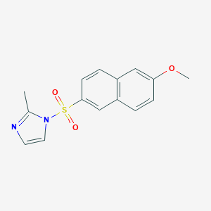 molecular formula C15H14N2O3S B273459 1-[(6-methoxynaphthalen-2-yl)sulfonyl]-2-methyl-1H-imidazole 