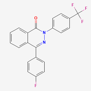 molecular formula C21H12F4N2O B2734599 4-(4-fluorophenyl)-2-[4-(trifluoromethyl)phenyl]-1(2H)-phthalazinone CAS No. 551921-14-3