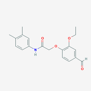 molecular formula C19H21NO4 B2734604 N-(3,4-dimethylphenyl)-2-(2-ethoxy-4-formylphenoxy)acetamide CAS No. 433234-26-5