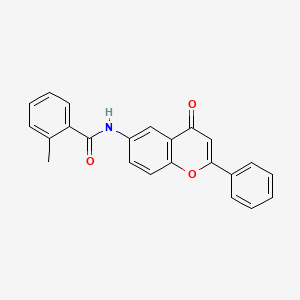 molecular formula C23H17NO3 B2734616 2-methyl-N-(4-oxo-2-phenyl-4H-chromen-6-yl)benzamide CAS No. 923250-80-0