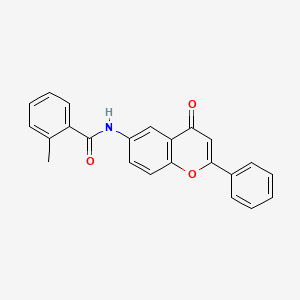 2-methyl-N-(4-oxo-2-phenyl-4H-chromen-6-yl)benzamide