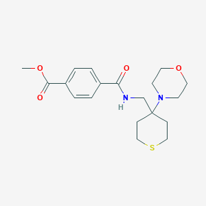 molecular formula C19H26N2O4S B2734628 Methyl 4-[(4-morpholin-4-ylthian-4-yl)methylcarbamoyl]benzoate CAS No. 2380188-50-9