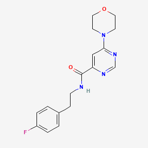 molecular formula C17H19FN4O2 B2734629 N-(4-fluorophenethyl)-6-morpholinopyrimidine-4-carboxamide CAS No. 1906529-88-1