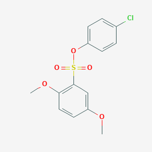 molecular formula C14H13ClO5S B273463 4-Chlorophenyl 2,5-dimethoxybenzenesulfonate 
