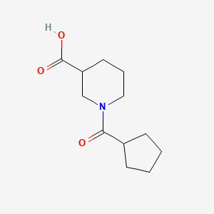 molecular formula C12H19NO3 B2734630 1-(环戊基甲酰)哌啶-3-羧酸 CAS No. 926227-70-5
