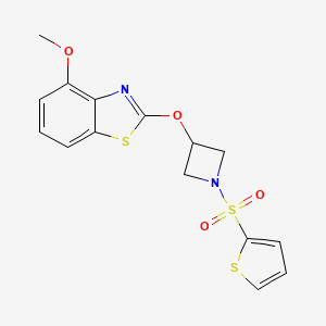 4-Methoxy-2-((1-(thiophen-2-ylsulfonyl)azetidin-3-yl)oxy)benzo[d]thiazole