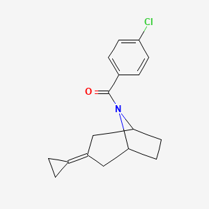 molecular formula C17H18ClNO B2734638 8-(4-氯苯甲酰)-3-环丙基-8-氮杂双环[3.2.1]辛烷 CAS No. 2195942-51-7