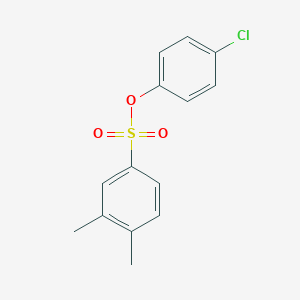 molecular formula C14H13ClO3S B273464 4-Chlorophenyl 3,4-dimethylbenzenesulfonate 