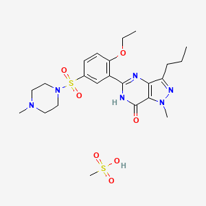 molecular formula C23H34N6O7S2 B2734644 Sildenafil mesylate CAS No. 1308285-21-3; 252959-28-7