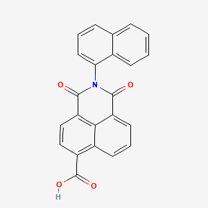 molecular formula C23H13NO4 B2734646 2-(naphthalen-1-yl)-1,3-dioxo-2,3-dihydro-1H-benzo[de]isoquinoline-6-carboxylic acid CAS No. 333351-50-1