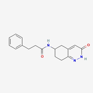 N-(3-oxo-2,3,5,6,7,8-hexahydrocinnolin-6-yl)-3-phenylpropanamide