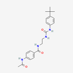 4-acetamido-N-(2-(3-(4-(tert-butyl)phenyl)ureido)ethyl)benzamide