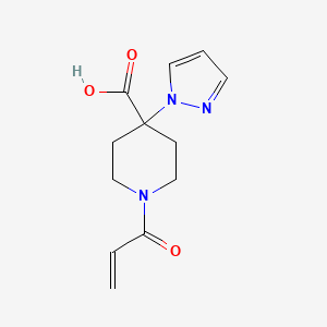 1-Prop-2-enoyl-4-pyrazol-1-ylpiperidine-4-carboxylic acid