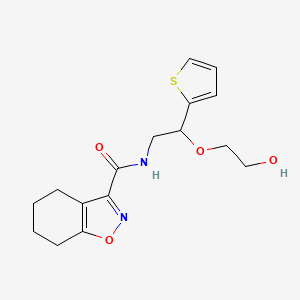 molecular formula C16H20N2O4S B2734662 N-(2-(2-hydroxyethoxy)-2-(thiophen-2-yl)ethyl)-4,5,6,7-tetrahydrobenzo[d]isoxazole-3-carboxamide CAS No. 2034364-97-9