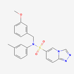 molecular formula C21H20N4O3S B2734675 N~6~-(3-methoxybenzyl)-N~6~-(3-methylphenyl)[1,2,4]triazolo[4,3-a]pyridine-6-sulfonamide CAS No. 1251607-92-7