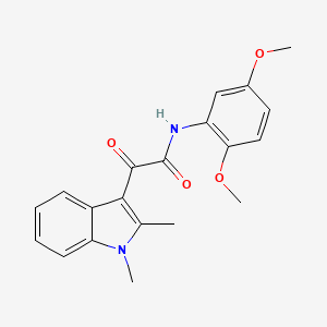 molecular formula C20H20N2O4 B2734679 N-(2,5-二甲氧基苯基)-2-(1,2-二甲基-1H-吲哚-3-基)-2-氧代乙酰胺 CAS No. 862831-72-9